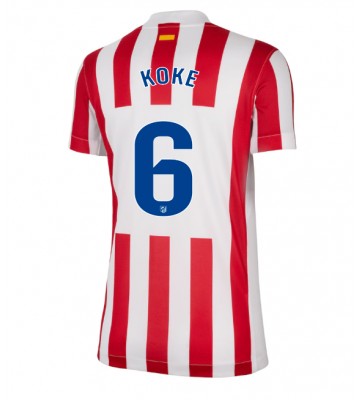Atletico Madrid Koke #6 Replika Hjemmebanetrøje Dame 2025-26 Kortærmet